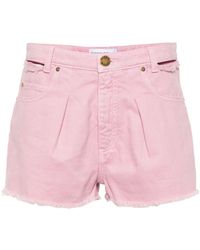 Pinko - Shorts denim con effetto vissuto - Lyst