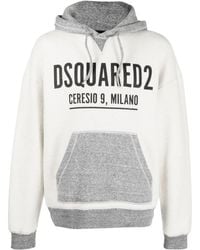 DSquared² - Logo-Print Cotton Hoodie - Lyst