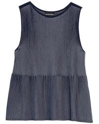Emporio Armani - Pleated Sleeveless Top - Lyst