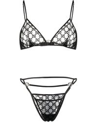 Gucci - Gg Tulle Lingerie Set - Lyst