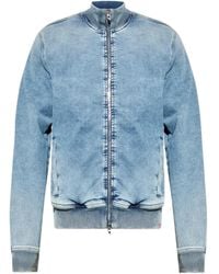 DIESEL - Veste En Jean À Fermeture Zippée - Lyst