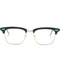 Thom Browne - Acetate And Titanium Rectangular Eyeglasses - Lyst