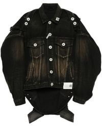 Maison Mihara Yasuhiro - Reverse-Back Denim Jacket - Lyst