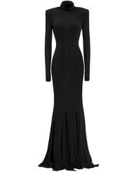 Lika - Maxi-Jurk Met Hoge Hals - Lyst