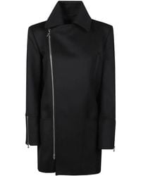 Patrizia Pepe - Asymmetric Zip-Fastening Coat - Lyst