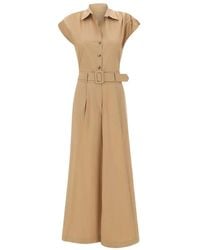 Kaos - Gürtel-Jumpsuit mit Hemdkragen - Lyst