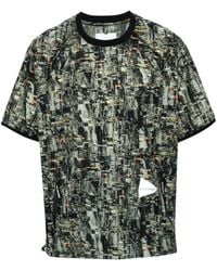 and wander - Pixelated Camouflage-print T-shirt - Lyst