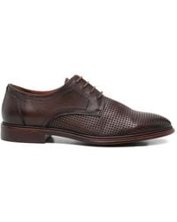 SERGIO MORETTI FIRENZE - Richelieus En Cuir À Lacets Et Design Perforé - Lyst
