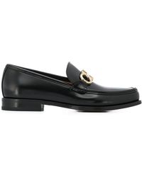 Ferragamo Mocassins à effet usé - Noir
