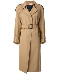 Marni Trenchcoat Met Detail - Bruin