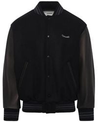 vowels - Logo-Embroidered Wool Varsity Jacket - Lyst