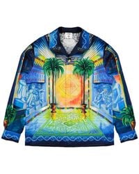 CASABLANCA - Geometrie Sacree Cuban Collar Shirt - Lyst