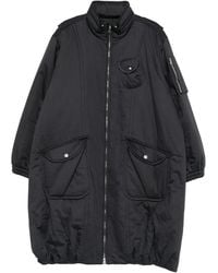 OPEN YY - Cargo Zip-Up Oversized Coat - Lyst