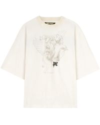Palm Angels - Graphic-Print Cotton T-Shirt - Lyst