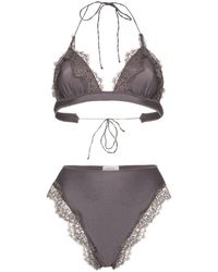 Oséree Bikini Travaille de encaje - Gris