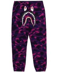 A Bathing Ape - Color Camo Shark Track Pants - Lyst