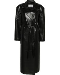 Frankie Shop - Tina Faux-leather Trench Coat - Women's - Polyester/polyurethane - Lyst
