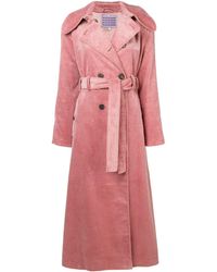 ALEXACHUNG Double breasted corduroy coat - Rose