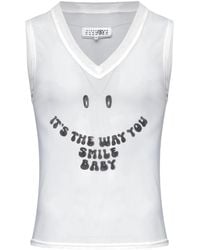 MM6 by Maison Martin Margiela - Printed Tank Top - Lyst
