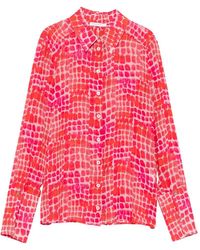 Patrizia Pepe - Print-Detail Long-Sleeve Shirt - Lyst