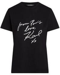 KARL LAGERFELD - Graphic-Print T-Shirt - Lyst