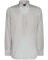 Dell'Oglio - Vertical-Stripe Long-Sleeve Shirt - Lyst