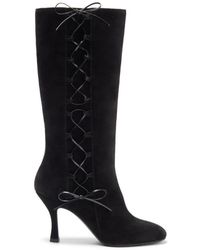 LILI CURIA - Jacqueline Pull On Lace-Up Boots - Lyst