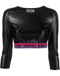 Versace - Cropped-Oberteil mit Logo - Lyst