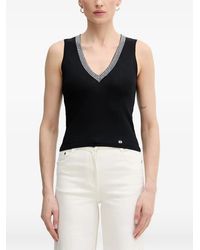 GAUDI - Crystal-Embellished V-Neck Top - Lyst