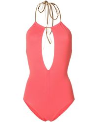 Eres Bañador con cuello halter - Rosa