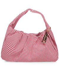 La Milanesa - Large Aralia Gingham-Print Shoulder Bag - Lyst