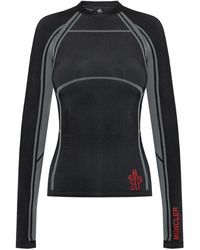 Moncler - Basisschicht-T-Shirt Mit Langen Ärmeln, Damen, Größe - Lyst
