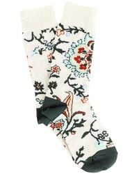 Sacai - Floral-Intarsia Socks - Lyst