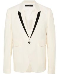 SAPIO - Contrasting-Trim Single-Breasted Blazer - Lyst