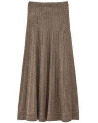 Ba&sh - Doha Pointelle-Knit A-Line Maxi Skirt - Lyst
