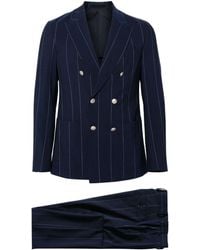 Eleventy - Pinstriped Double-breasted Suit - Lyst