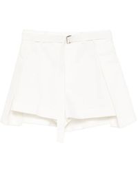 Sacai - Buckle-Belt Shorts - Lyst