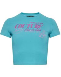 Versace Jeans Couture - Graphic-Print Short-Sleeve Cotton T-Shirt - Lyst