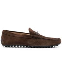 Tod's - City Gommino Suede Moccasin Shoes - Lyst
