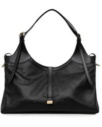 Pollini - Grained-Leather Buckle-Detail Tote Bag - Lyst