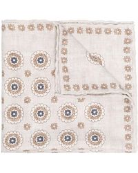 Brunello Cucinelli - Geometric-Pattern Print Pocket Square - Lyst