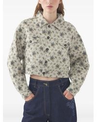 Antik Batik - Cropped-Jacke mit Blumen-Print - Lyst