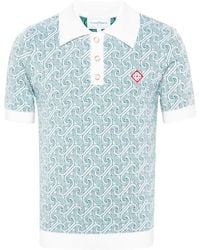 CASABLANCA - Polo con Jacquard Monogram - Lyst