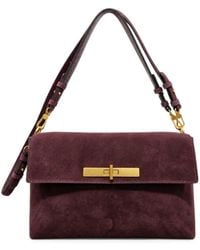 Poche Paris - Torba Suede Twist-Lock Shoulder Bag - Lyst