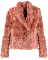 Yves Salomon - Cropped Shearling Leather Jacket - Lyst