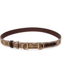 Gucci - Horsebit Gg Supreme Belt - Lyst