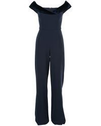 Black Halo Yoli Colour-block Jumpsuit - Blue