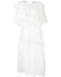 Goen.J Lace Trim Dress - Wit