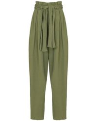 Balmain - Twill High-Waisted Trousers - Lyst