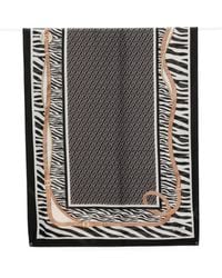 Liu Jo - Zebra-Print Logo-Monogram Scarf - Lyst